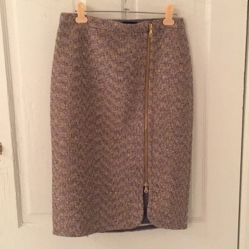 J. Crew Metallic Pencil Skirt